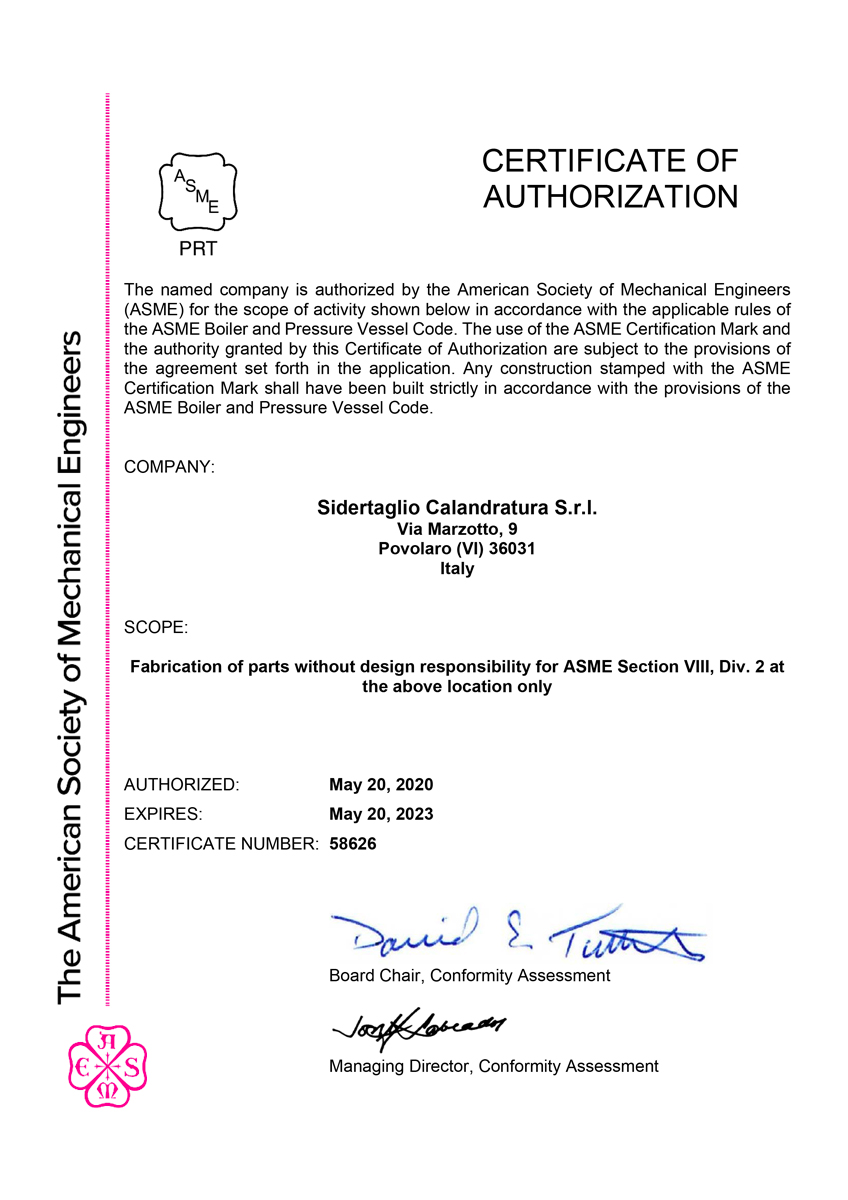sidertaglio-calandratura-lamiere-di-grosso-spessore-certificazioni-asme-section-part-VIII-div.2-2023